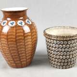 Keramik Vase und Übertopf Bunzlau - photo 1