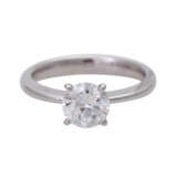 Klassischer Ring besetzt mit 1 Brillant 1,16 ct, - фото 1