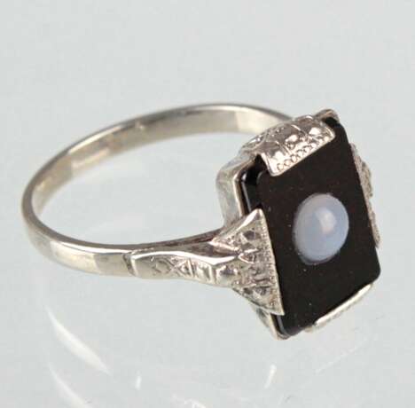 Art Deko Onyx Ring - Silber - photo 1