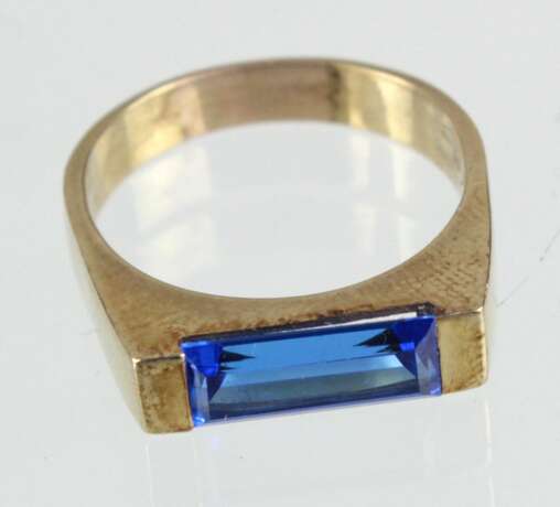 Ring mit blauem Stein - GG 375 - Foto 2