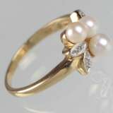 Perlen Ring mit Diamanten - GG 333 - Foto 2
