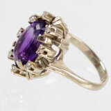 Amethyst Brillant Ring - WG 585 - Foto 2