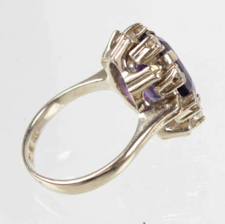 Amethyst Brillant Ring - WG 585 - фото 3