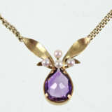 Amethyst Collier mit Pelren - GG 585 - photo 1