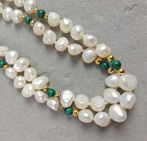 lange japanische Biwa-Perlenkette - Foto 2