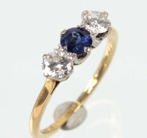 Brillant Saphir Ring - GG/WG 750 - фото 1