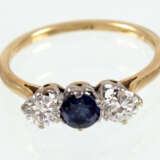 Brillant Saphir Ring - GG/WG 750 - Foto 2