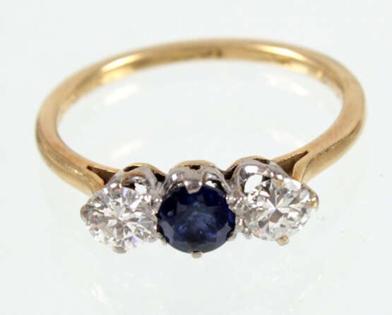 Brillant Saphir Ring - GG/WG 750 - фото 2