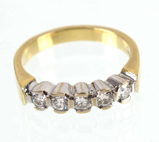 Brillant Ring 0,50 ct. - GG/WG 750 - photo 1