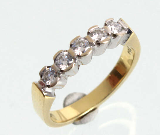Brillant Ring 0,50 ct. - GG/WG 750 - photo 2