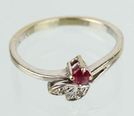 Rubin Diamant Ring - WG 585 - photo 1