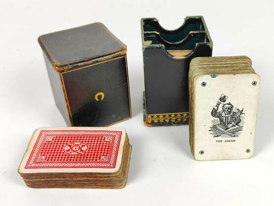 antikes Kartenspiel in Box - фото 1