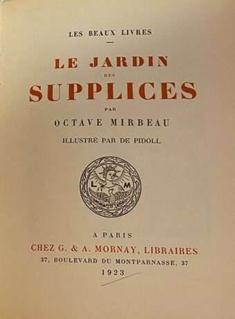 [Мирбо, О.] Mirbeau, O. Le jardin des supplices / Par Octave Mirbeau [Сад пыток]. - Foto 2