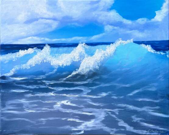 Gemälde „Sea Waves“, Масло на холсте на подрамнике, Öl, Realismus, Marinemalerei, Finnland, 2022 - Foto 1
