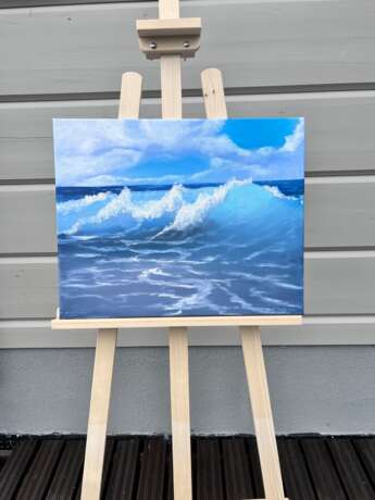 Gemälde „Sea Waves“, Масло на холсте на подрамнике, Öl, Realismus, Marinemalerei, Finnland, 2022 - Foto 4