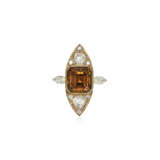 COLORED DIAMOND AND DIAMOND RING - photo 1