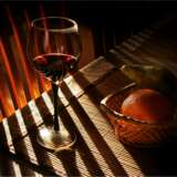 “Evening glass of red” Photographic paper Digital photography Color photo Still life 2010 - photo 1