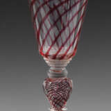 Barock-Pokal mit Rubinglasfäden - Foto 1