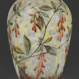 Große Jugendstil-Vase mit Berberitzendekor von Daum Frères - Foto 1