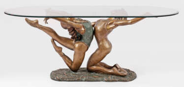 Skulpturaler Tisch "Rudy" mit Tänzerpaar von Nicola Voci