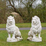 Paar monumentale Park-Löwenskulpturen - фото 1