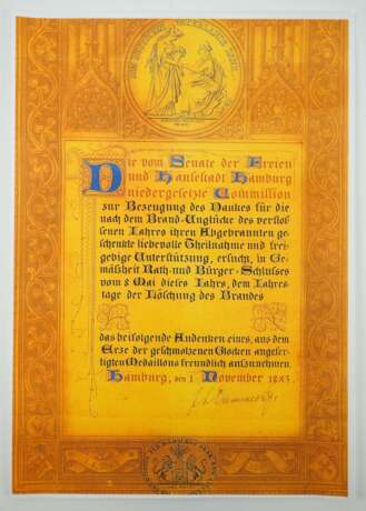 Hamburg: Dankmedaille für die Hilfeleistungen anlässlich des Stadtbrand 1842. - photo 5