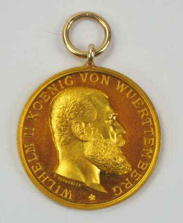 Württemberg: Zivil-Verdienstmedaille, Wilhelm II., in Gold, im Etui. - фото 1