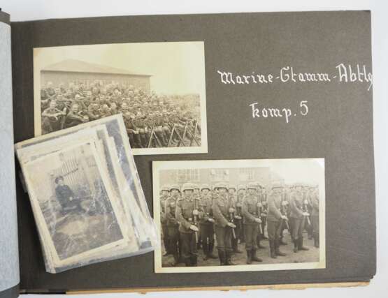 Kriegsmarine: Fotoalbum Marine Stamm Regiment Brake / Oldenburg. - Foto 4
