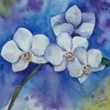 “The Watercolor  Orchids ” Paper Watercolor Realist Landscape painting 2018 - photo 1