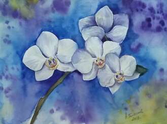 The Watercolor " Orchids "