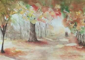 Watercolor " Autumn "