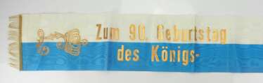 Bayern: Kranzschleife Zum 90. Geburtstag des Königs.