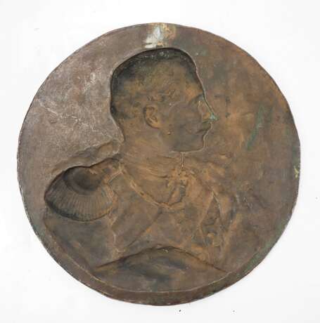Deutsches Reich: Bronzerelief Kaiser Wilhelm II. - Foto 2
