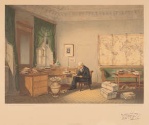 EDUARD HILDEBRANDT (NACH) ALEXANDER VON HUMBOLDT IN SEINEM ARBEITSZIMMER (1848)