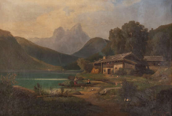 OTTO GOLDMANN GEBIRGSLANDSCHAFT IM KAHN (1869) - photo 1