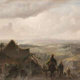 JOHANNES TAVENRAAT WEITE LANDSCHAFT MIT PERSONENSTAFFAGE UNTER BEWÖLKTEM SOMMERHIMMEL (UM 1860) - Foto 1