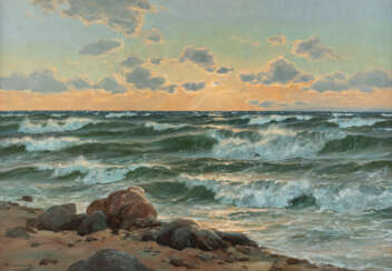 PATRICK VON KALCKREUTH WELLEN BEI SONNENUNTERGANG