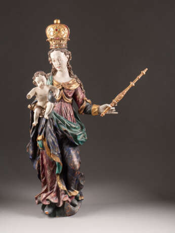 GROSSE FIGUR DER GOTTESMUTTER MIT DEM CHRISTUSKIND - фото 1