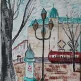 Peinture à l'huile «Городской пейзаж Львов (4) Украина», Toile sur le sous-châssis, Pinceau, Impressionnisme, Paysage urbain, Ukraine, 2022 - photo 1