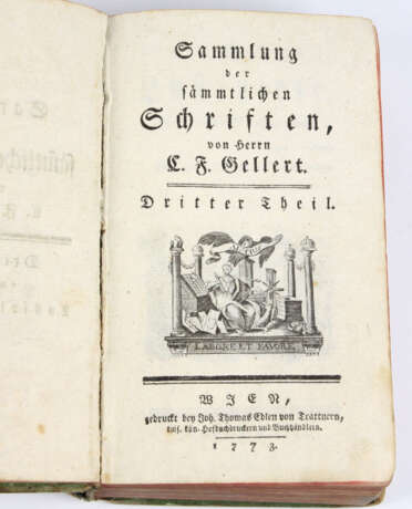 Sammlung der sämmtlichen Schriften v. 1773 - photo 1