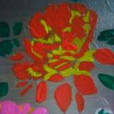 "Три розы - три сестры" Leinwand auf Karton Malerei mit Acrylfarben Abstrakte Kunst Россия Самара 2022 - Foto 2