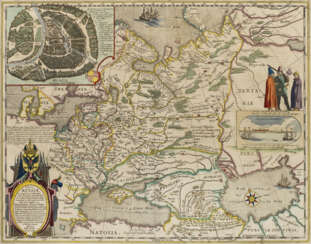 Seltene frühe Russland-Karte von 1616 mit Moskau-Ansicht
