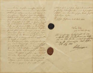 Zwei historische Urkunden aus den Jahren 1789 und 1833