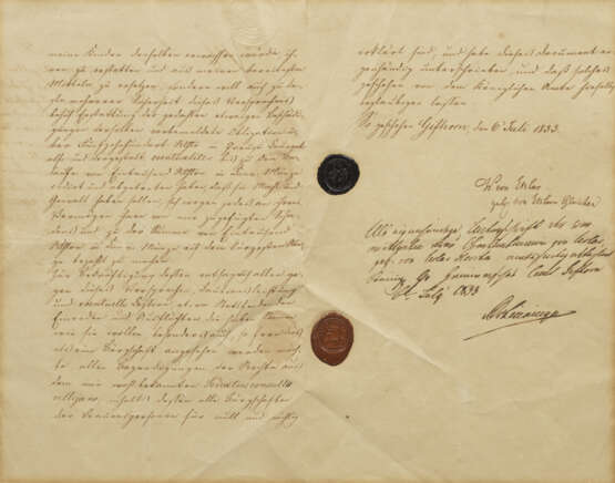 Zwei historische Urkunden aus den Jahren 1789 und 1833 - Foto 1