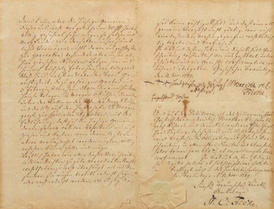 Zwei historische Urkunden aus den Jahren 1789 und 1833 - фото 2