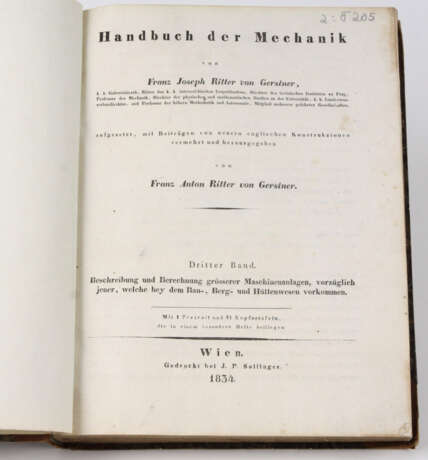 Handbuch der Mechanik von 1834 - Foto 1