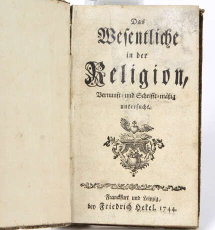 Das Wesentliche in der Religion v. 1744 - Foto 1