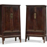 A PAIR OF LACQUERED NANMU SLOPING-STILE CABINETS - photo 2