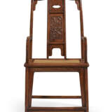 A PAIR OF NANMU-INSET HUANGHUALI `SOUTHERN OFFICIAL`S HAT` ARMCHAIRS - photo 6