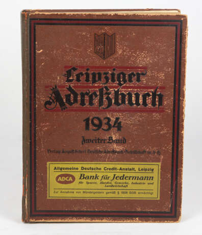 Leipziger Adreßbuch 1934 - Foto 1